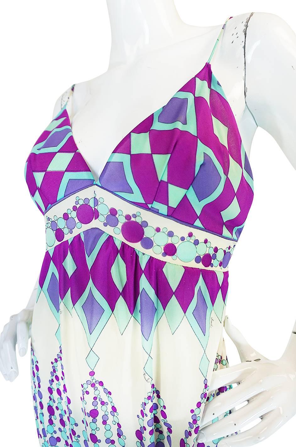 1960s Geometric Print Emilio Pucci for Formfit Rogers In Excellent Condition In Rockwood, ON