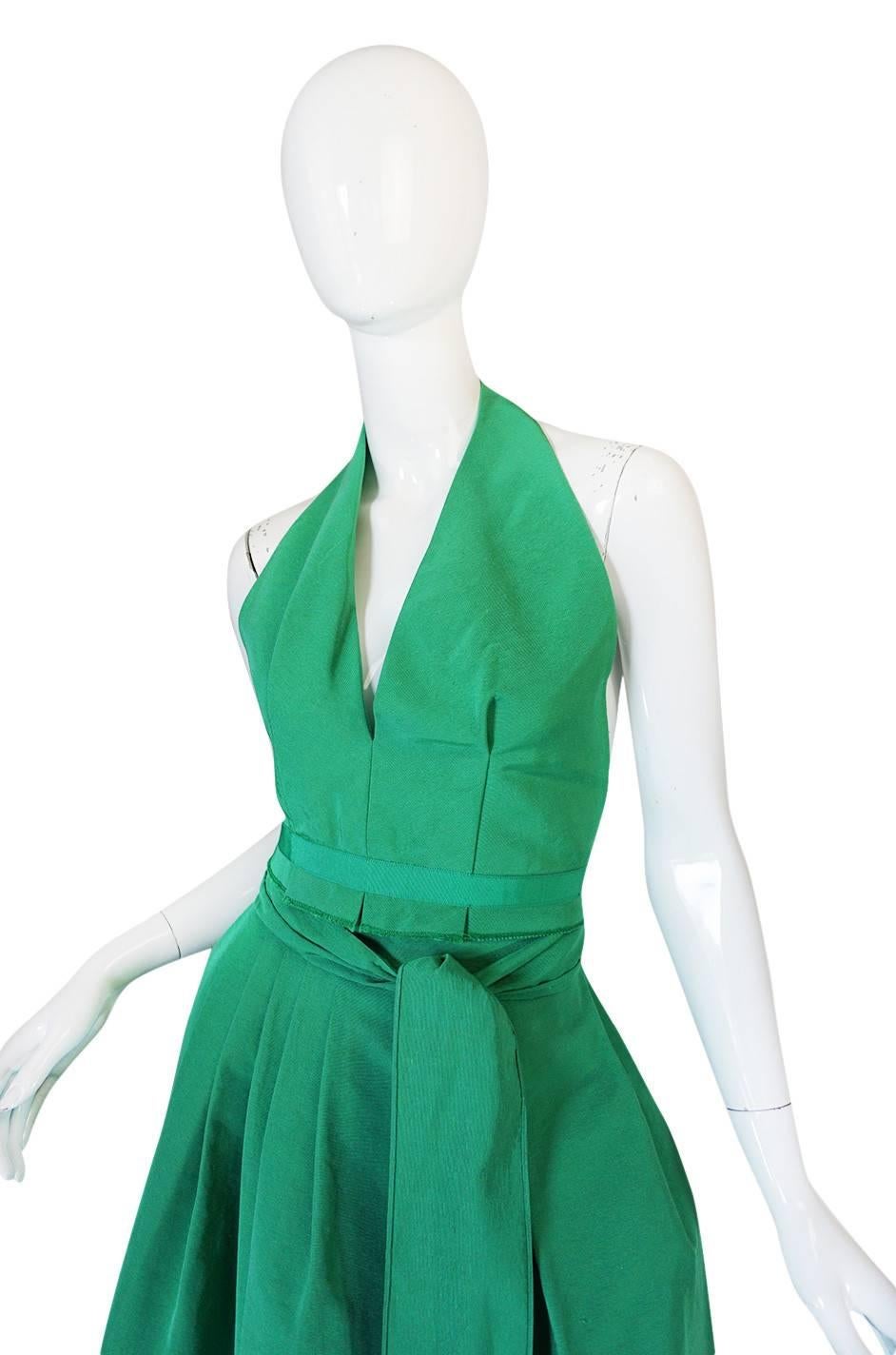 1960s Pauline Trigere Backless Structured Halter & Skirt Dress Set In Excellent Condition In Rockwood, ON