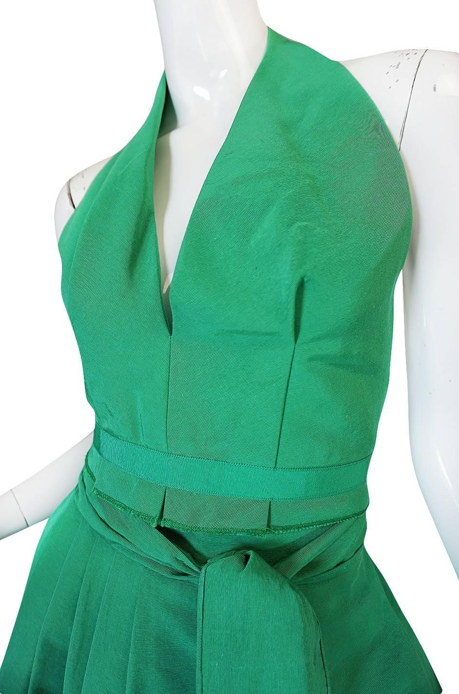1960s Pauline Trigere Backless Structured Halter & Skirt Dress Set 2