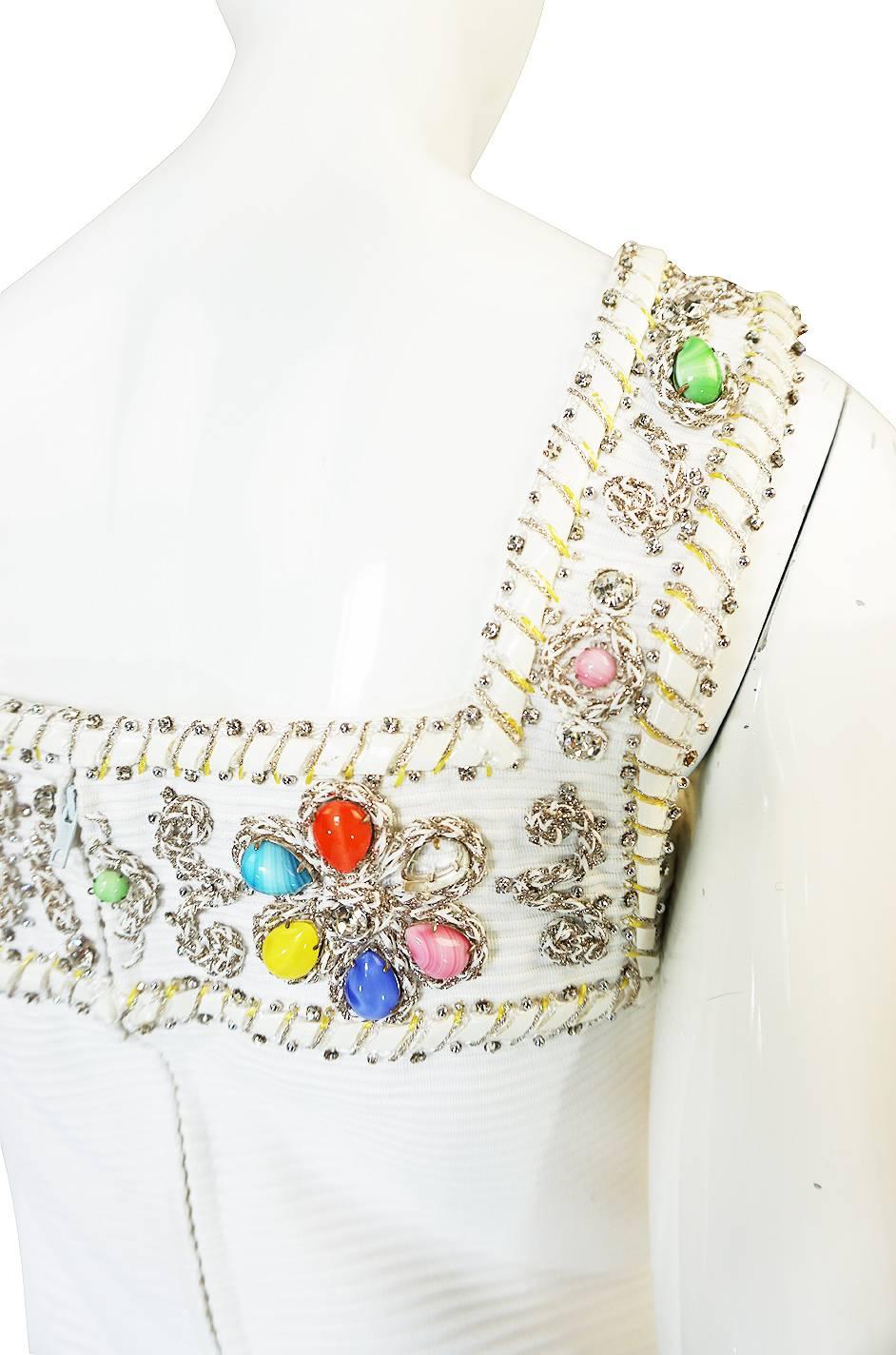 1960s Beni Salvadori Jewelled Couture Tunic or Mini Dress 2