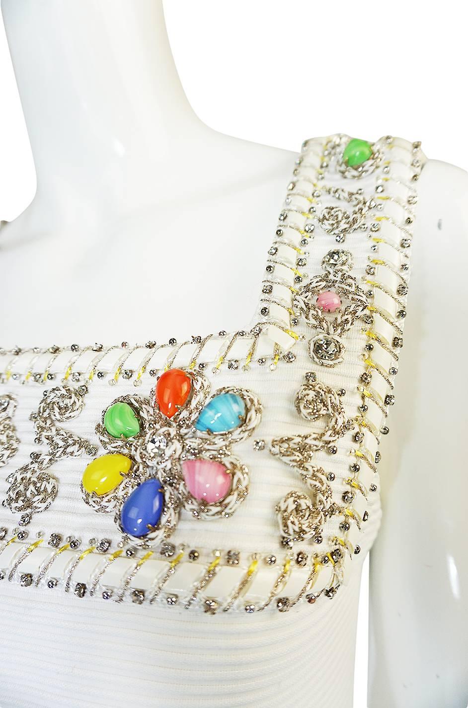 1960s Beni Salvadori Jewelled Couture Tunic or Mini Dress 4