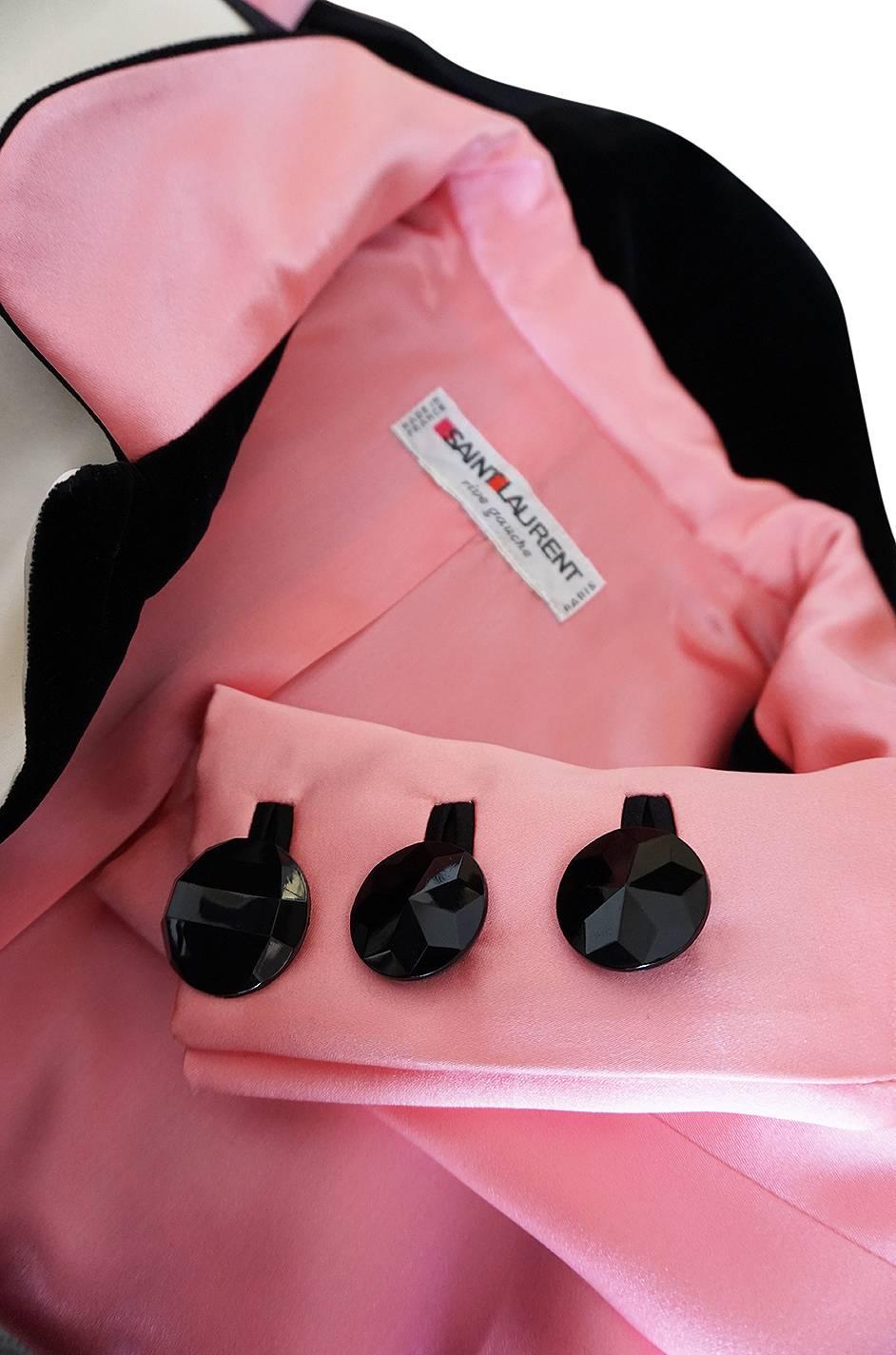 1988 Yves Saint Laurent - Giacca a blocchi di colore rosa 1