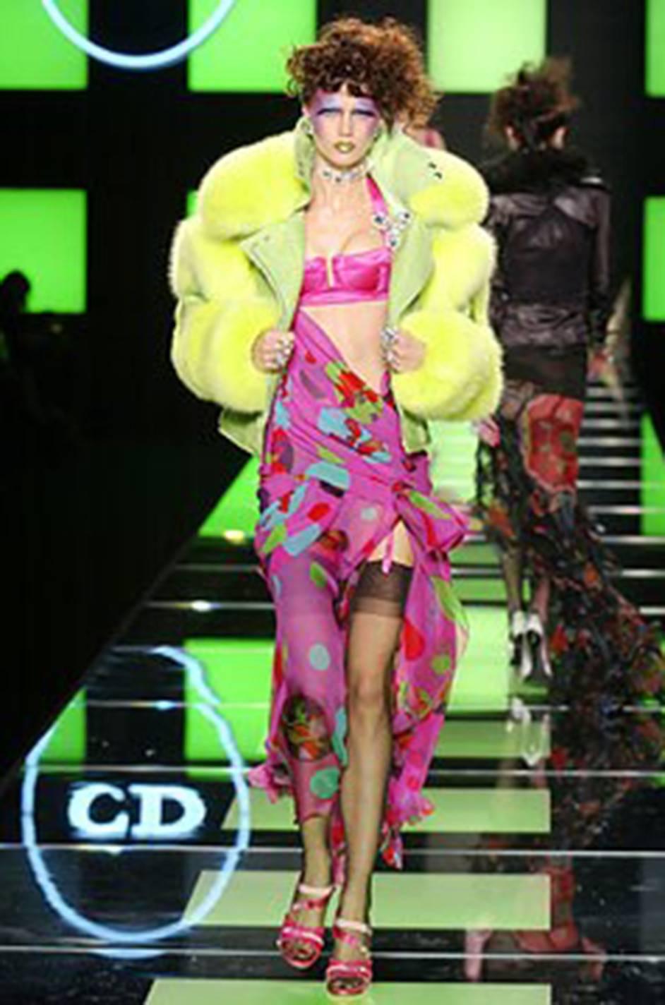 Spring 2004 Runway Pink John Galliano for Dior Dress 4