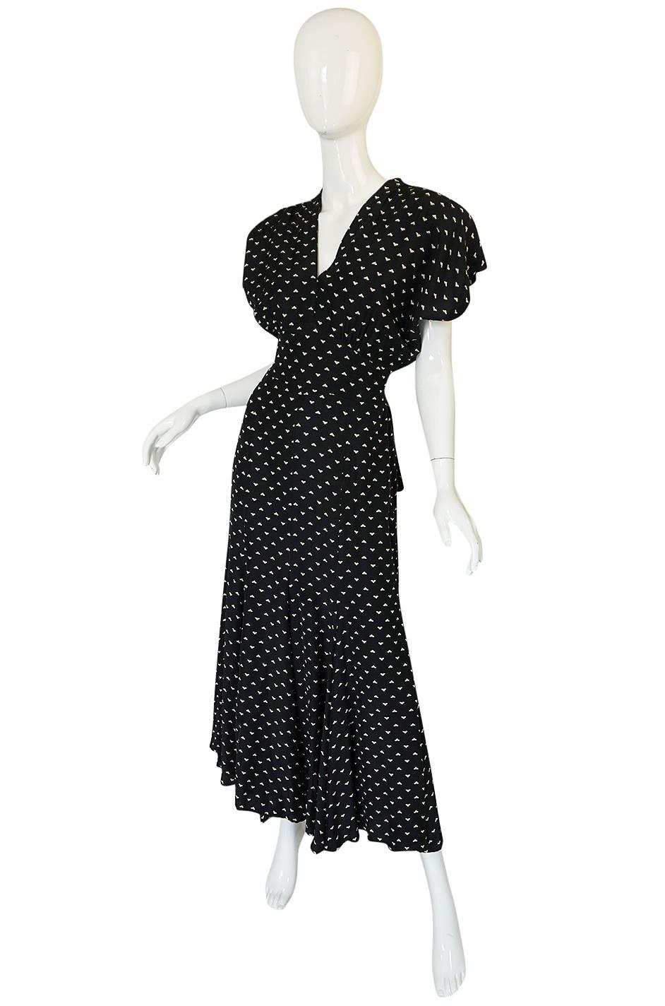 1980s Norma Kamali Black & White Full Skirted Dress In Excellent Condition In Rockwood, ON