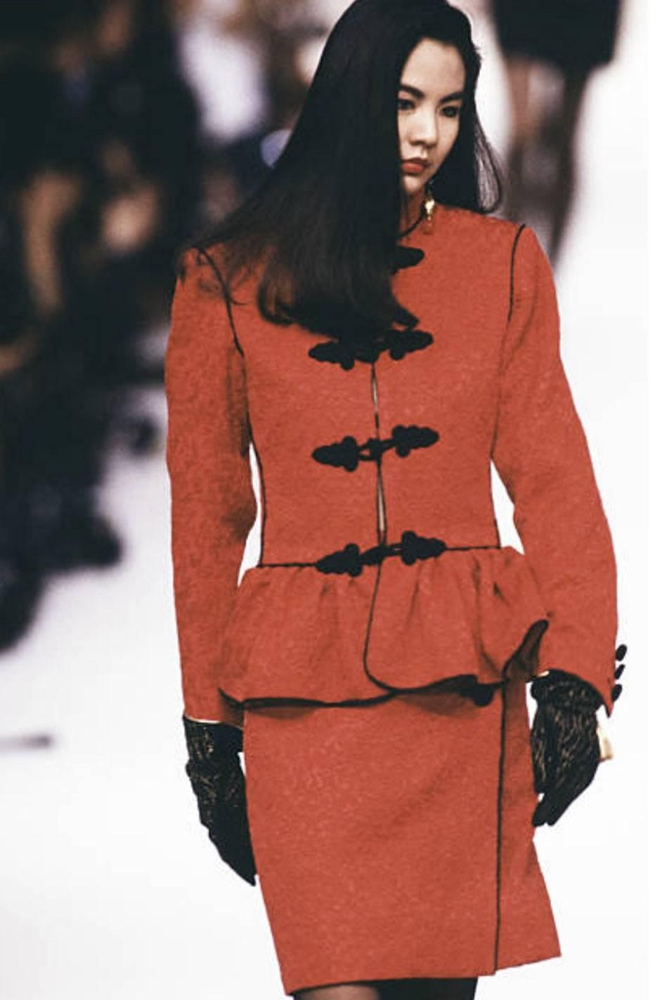 Yves Saint Laurent Documented F/W 1990-91 Red Jacket 4