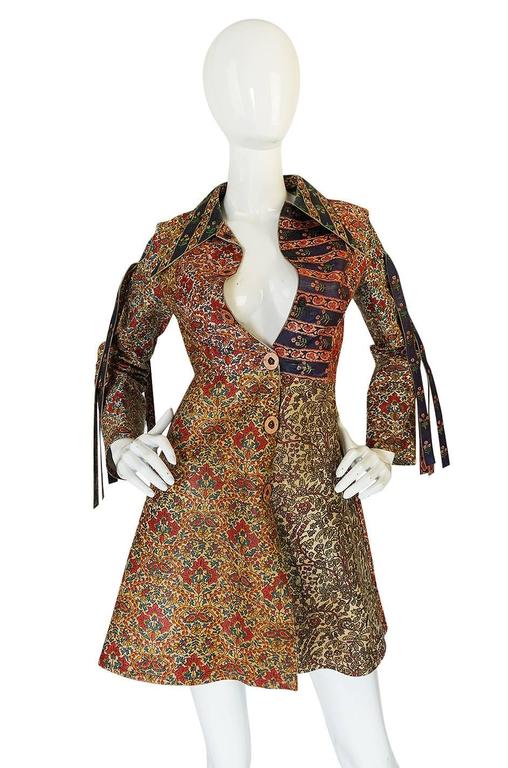 Early and Rare 1970s Roberto Cavalli Leather Print Jacket or Mini at ...