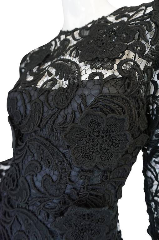 F/W 2008 Prada Runway Wait Listed Black Lace Dress