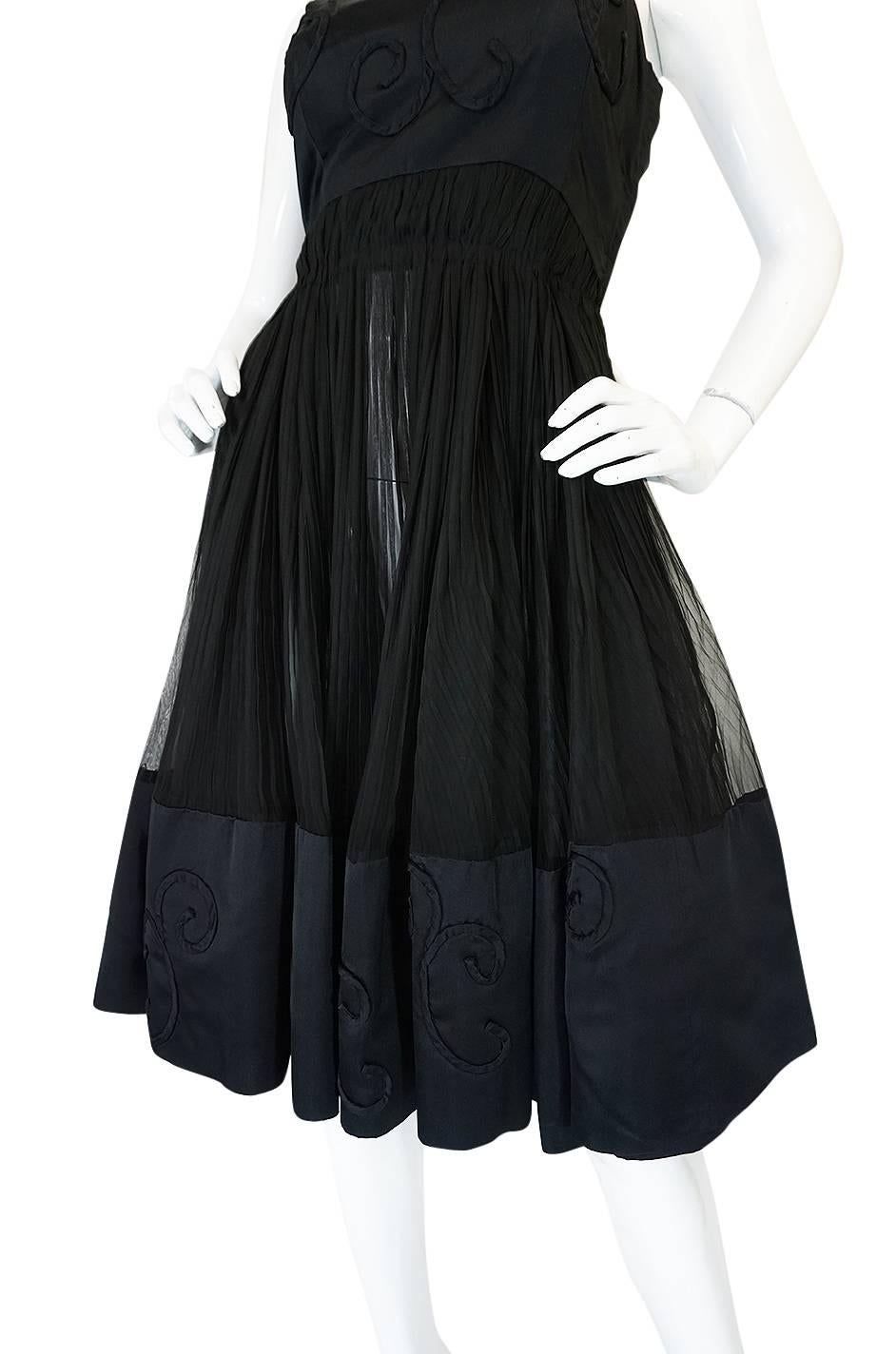 Rare c1955 Jean Patou Numbered Haute Couture Silk Dress 1