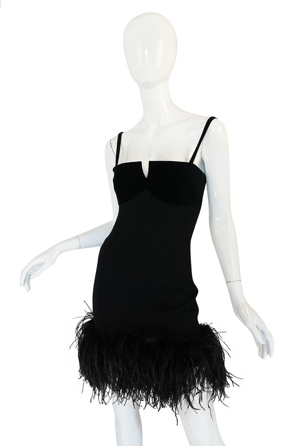 1980s Dramatic Feathered Louis Feraud Dress and Jacket 2