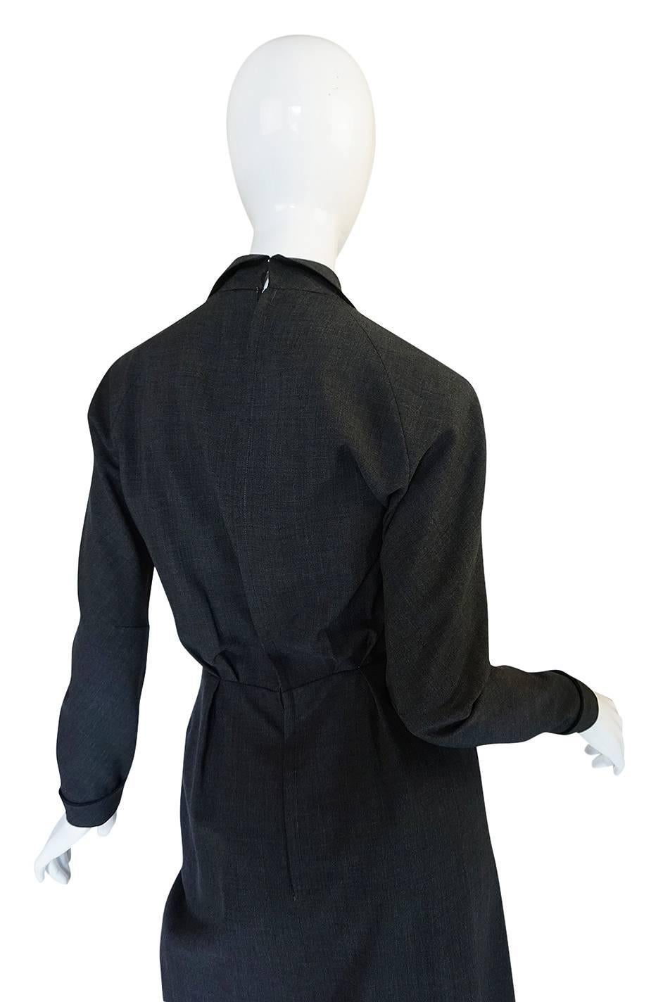 c1955 Christian Dior Original Demi-Couture Fitted Dress In Excellent Condition In Rockwood, ON