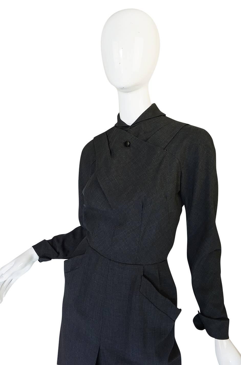 Women's c1955 Christian Dior Original Demi-Couture Fitted Dress