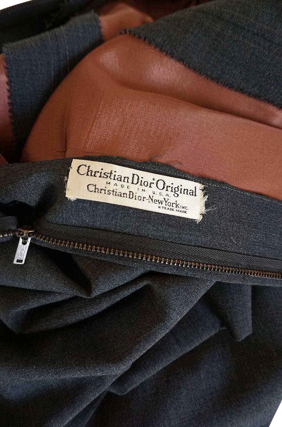 c1955 Christian Dior Original Demi-Couture Fitted Dress 3