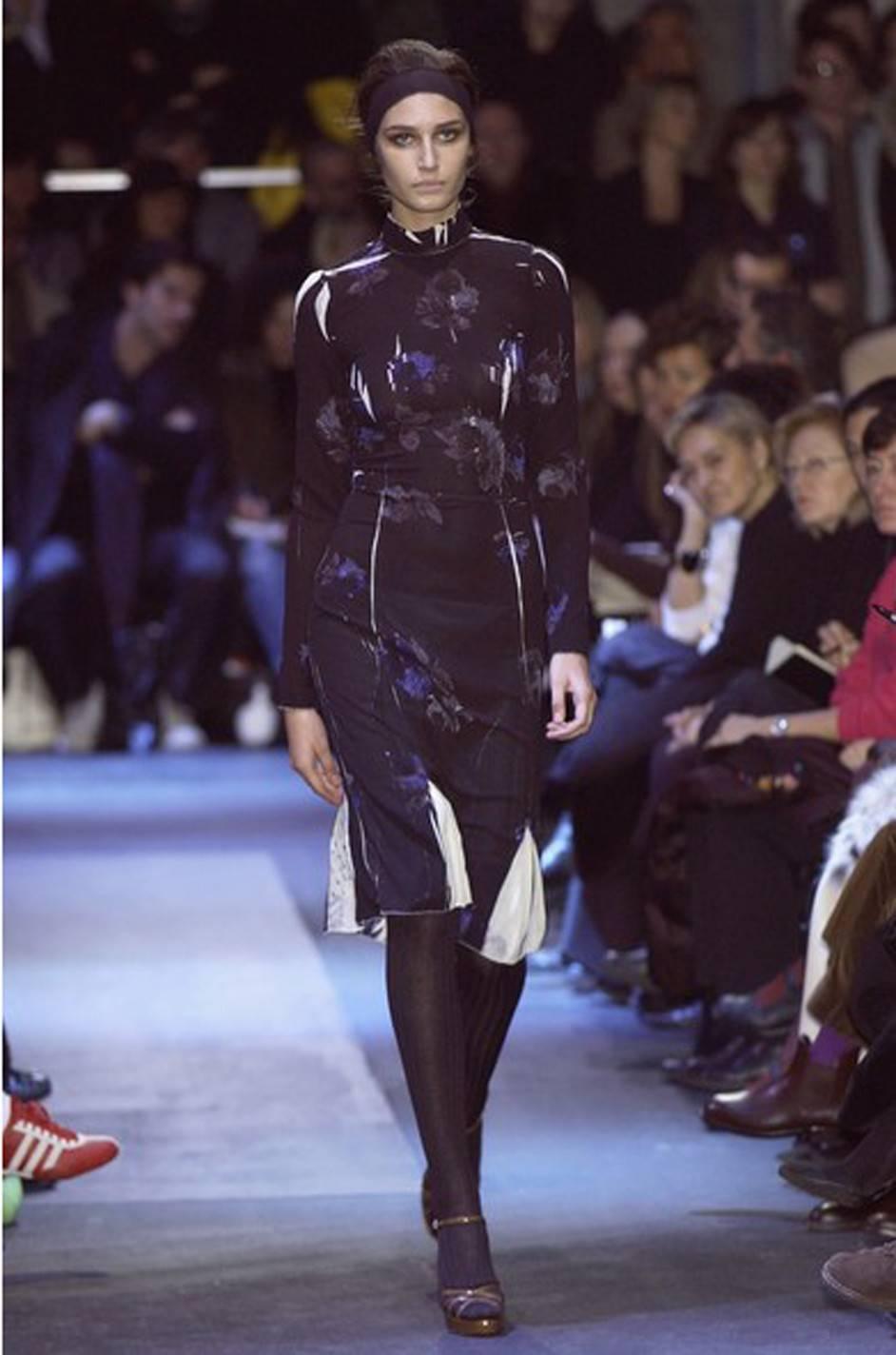F/W 2005 Look #43 Runway Floral Silk Prada Dress 4