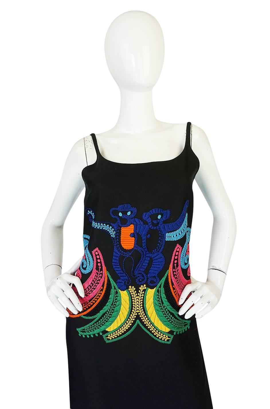 Black Look 29 S/S 2011 Prada Runway Embroidered Monkey Dress