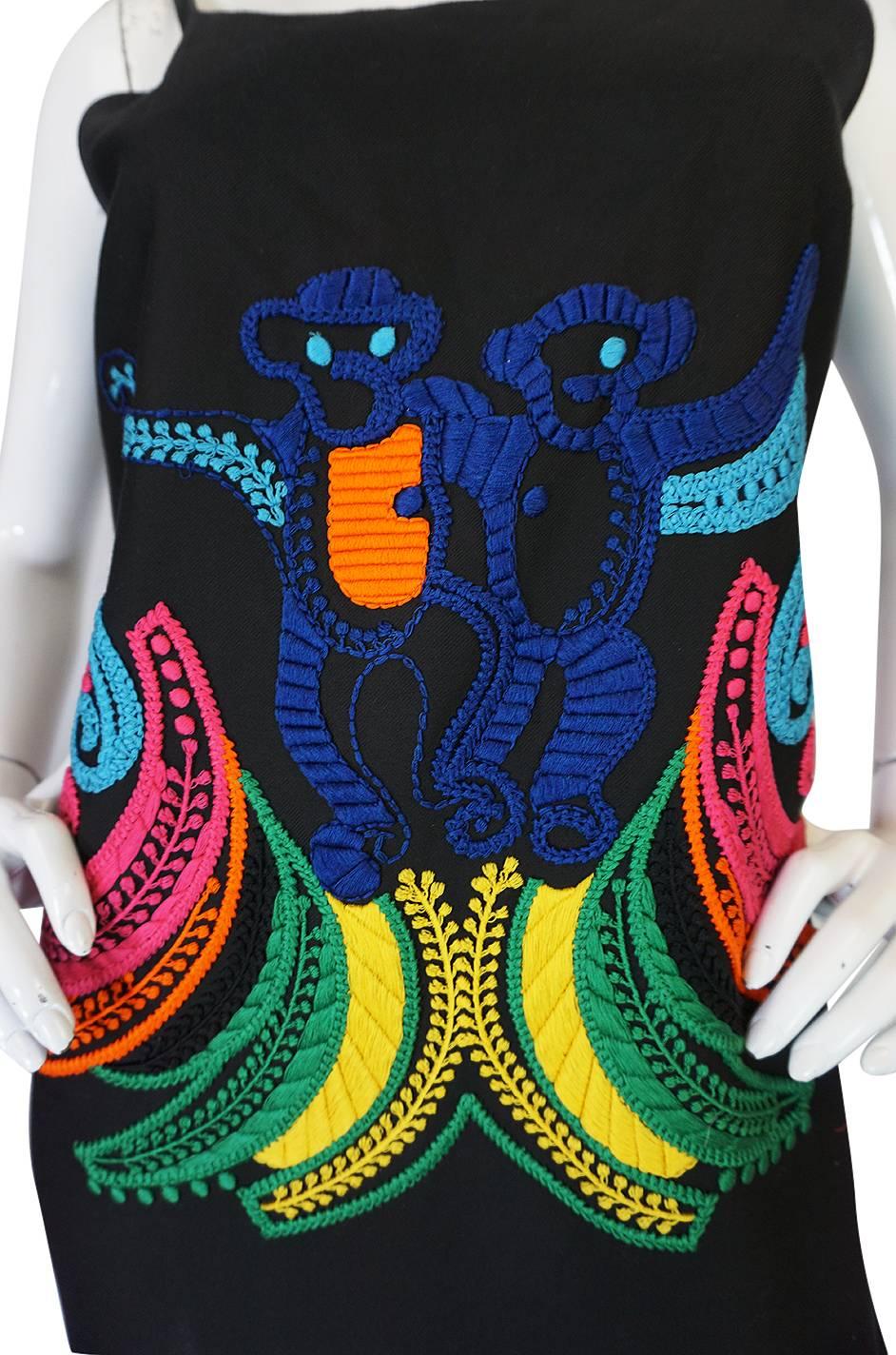 Women's Look 29 S/S 2011 Prada Runway Embroidered Monkey Dress
