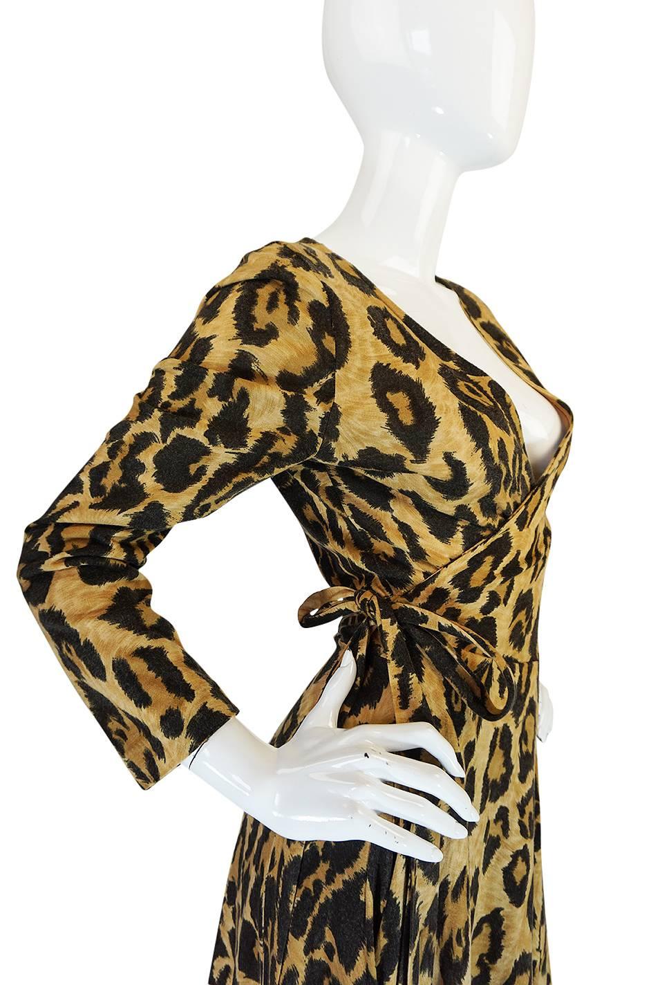 Black Museum Held 1973 Diane Von Furstenberg Leopard Wrap Dress
