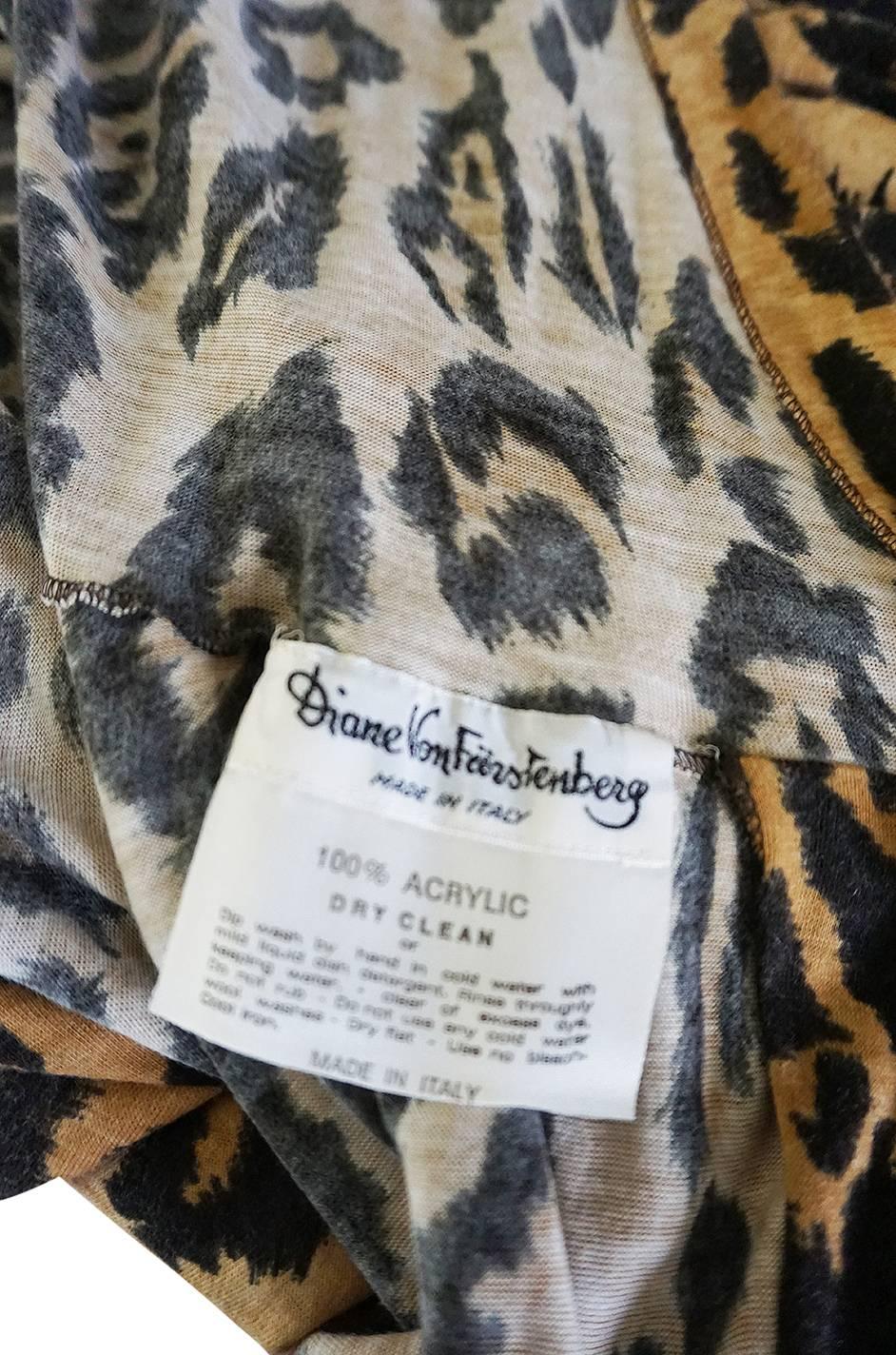 Women's Museum Held 1973 Diane Von Furstenberg Leopard Wrap Dress