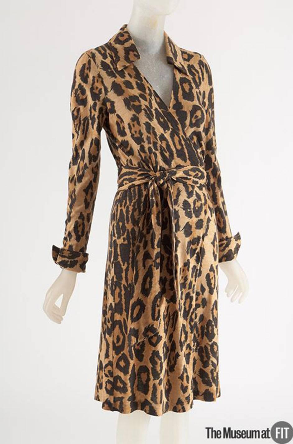 Museum Held 1973 Diane Von Furstenberg Leopard Wrap Dress 1