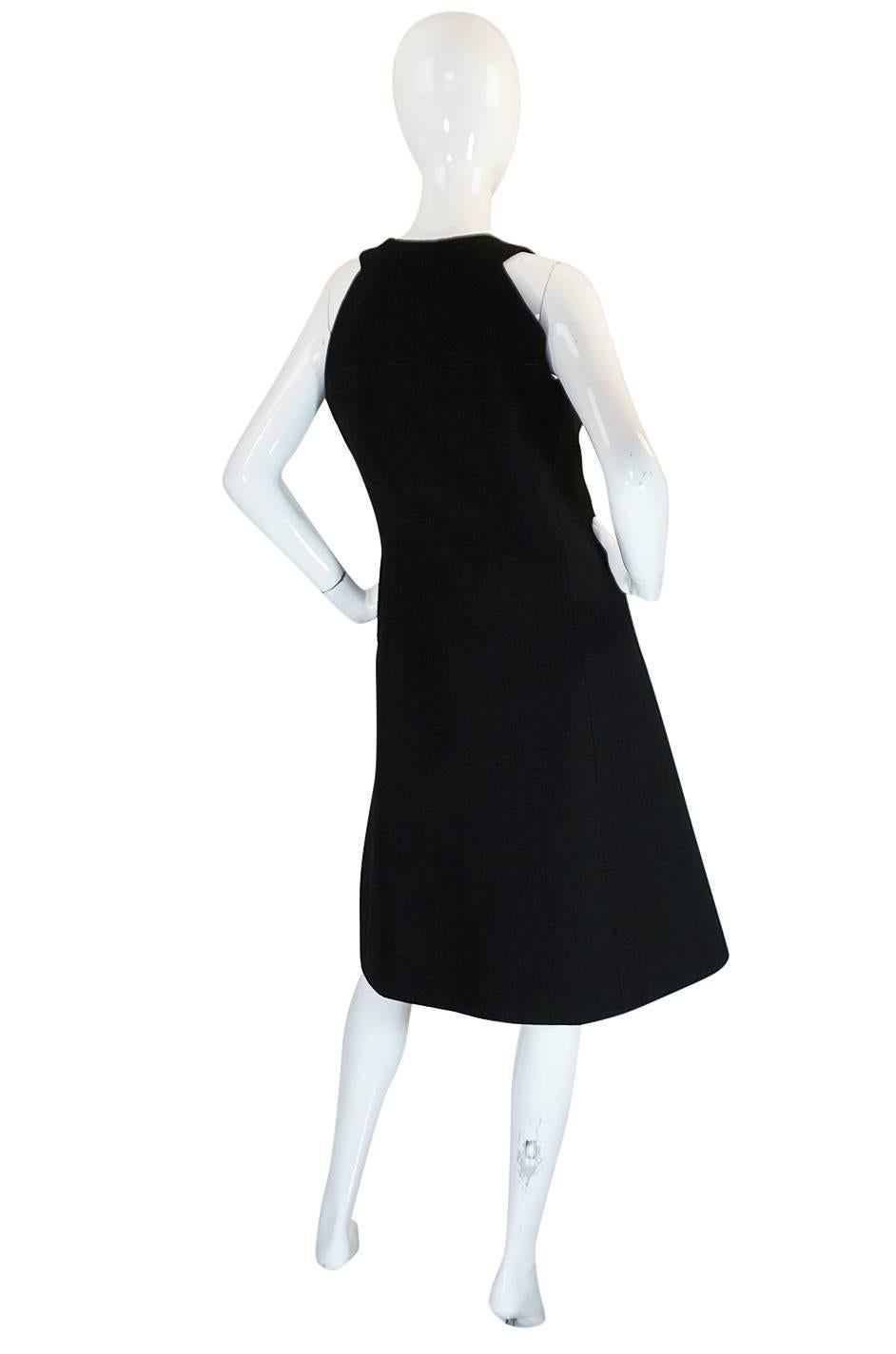 Graphic 1960s James Galanos Silk & Wool Dress & Jacket Set In Excellent Condition In Rockwood, ON