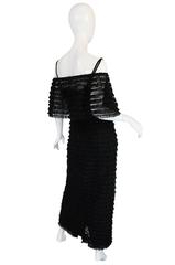 1960s Black Lace & Net Simonetta Sheath Dress & Cape