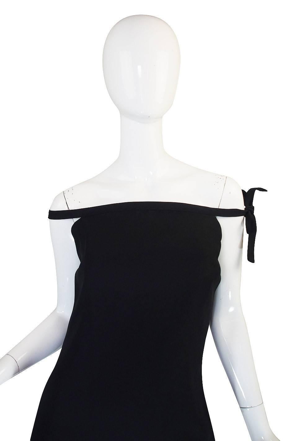 Documented 1994 Versace Couture Chic Little Black Dress In Excellent Condition In Rockwood, ON