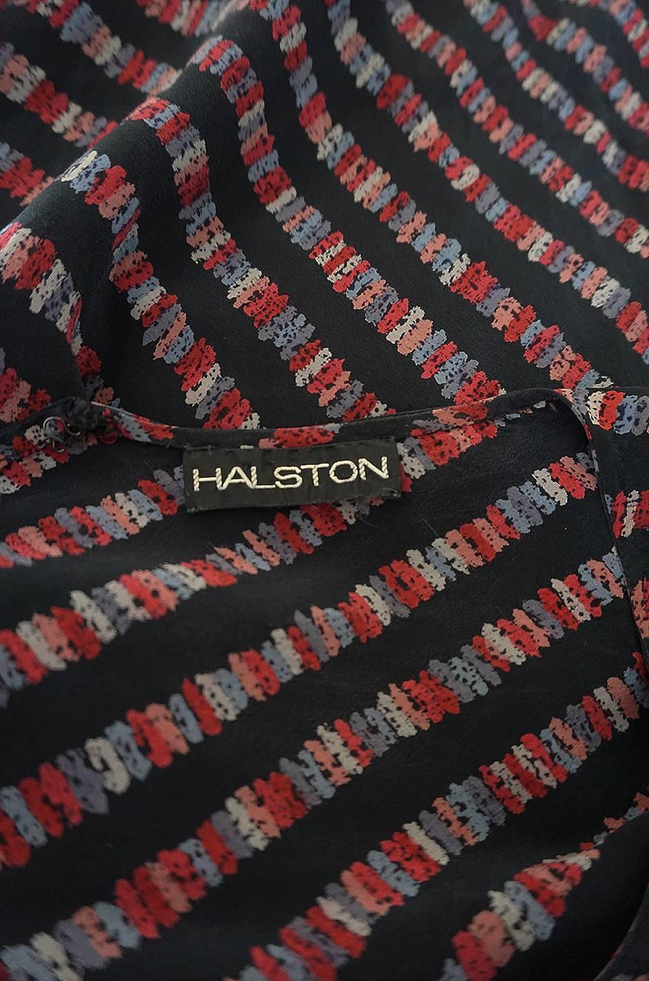 Resort 1977 Halston Bias Spiral Cut Silk Caftan Dress 4