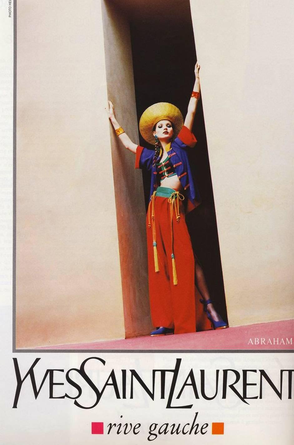 1993 Ad Campaign Yves Saint Laurent Silk Top & Pant Set 4