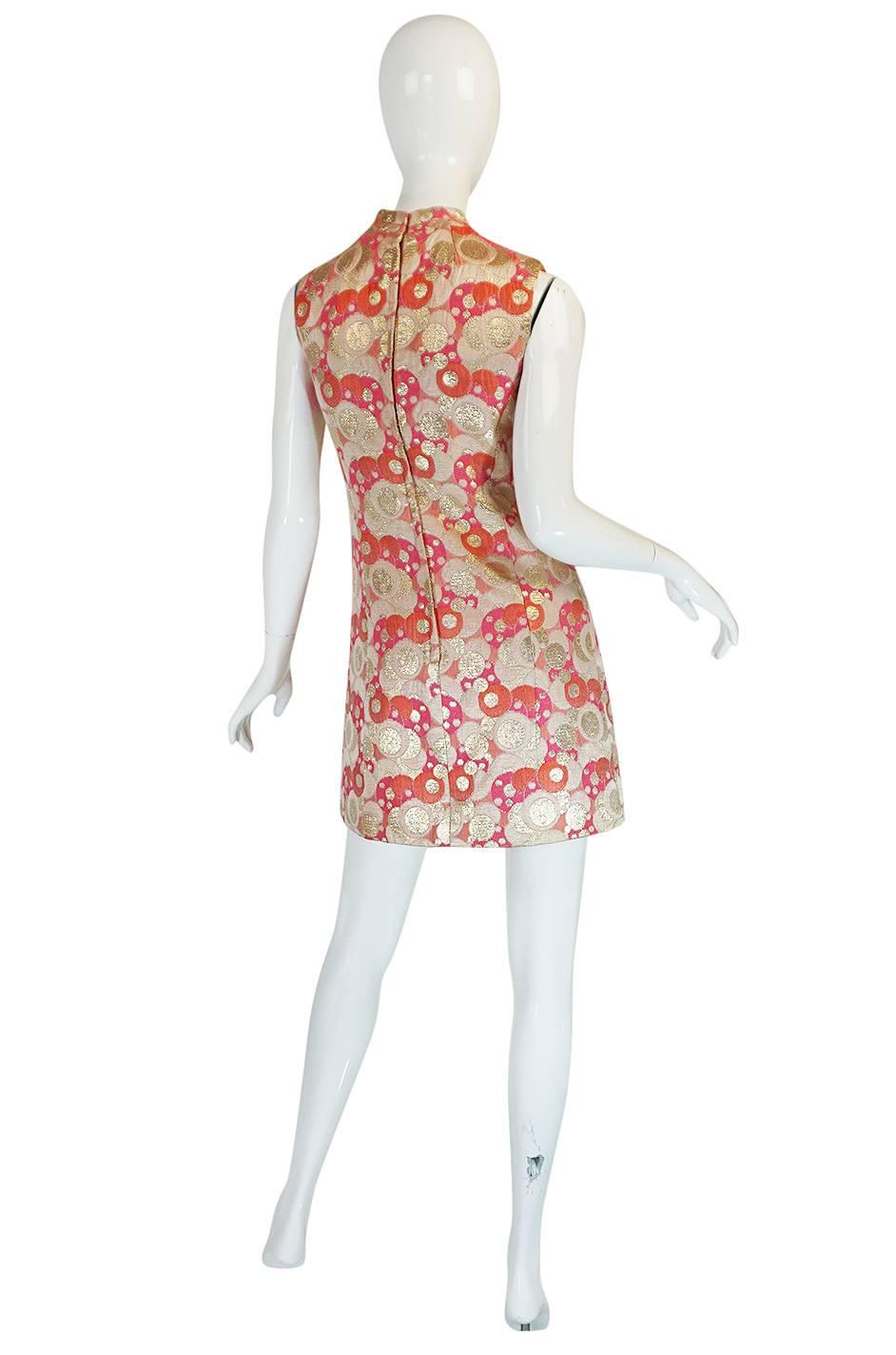 Women's 1960s Pink Metallic Pat Sandler Dress & Coat