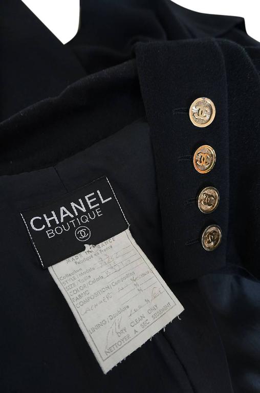 1980s Chanel Cashmere w 14 Chanel Gold Buttons Jacket at 1stDibs