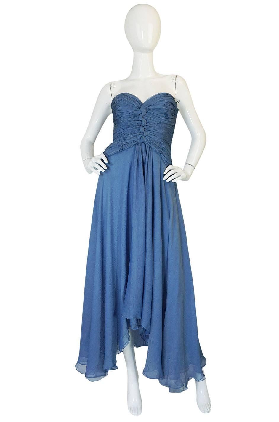ice blue chiffon dress