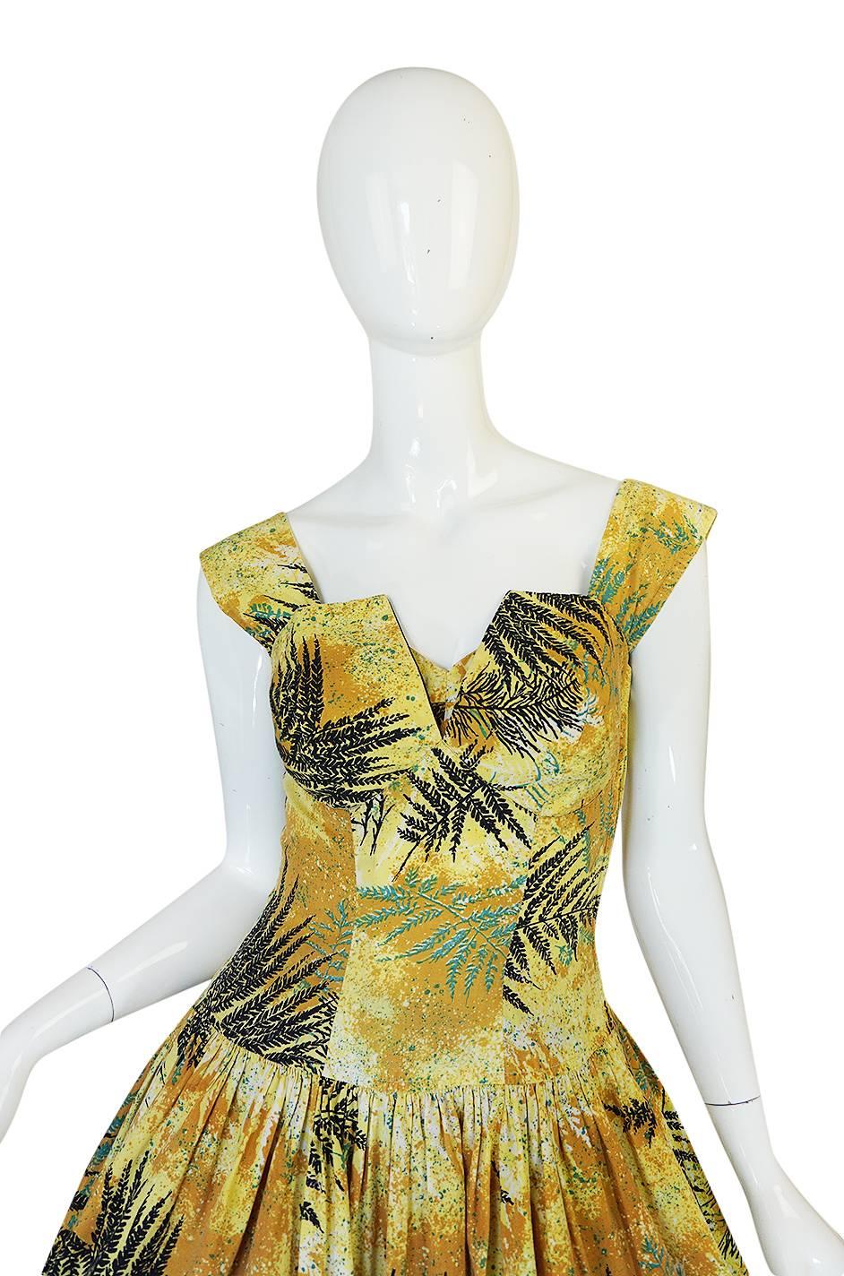 yellow hawaiian dress