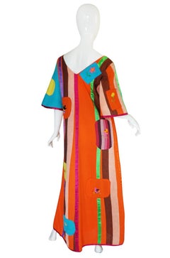 1970s Casa Maya Handmade & Embroidered Mexican Caftan