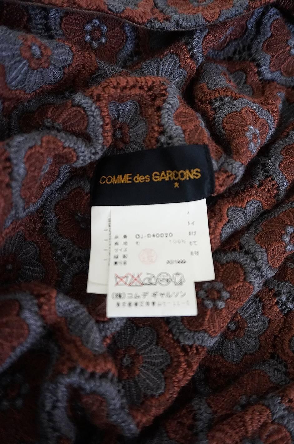 Comme des Garcons Knit Shawl Poncho Jacket, 1990s  1