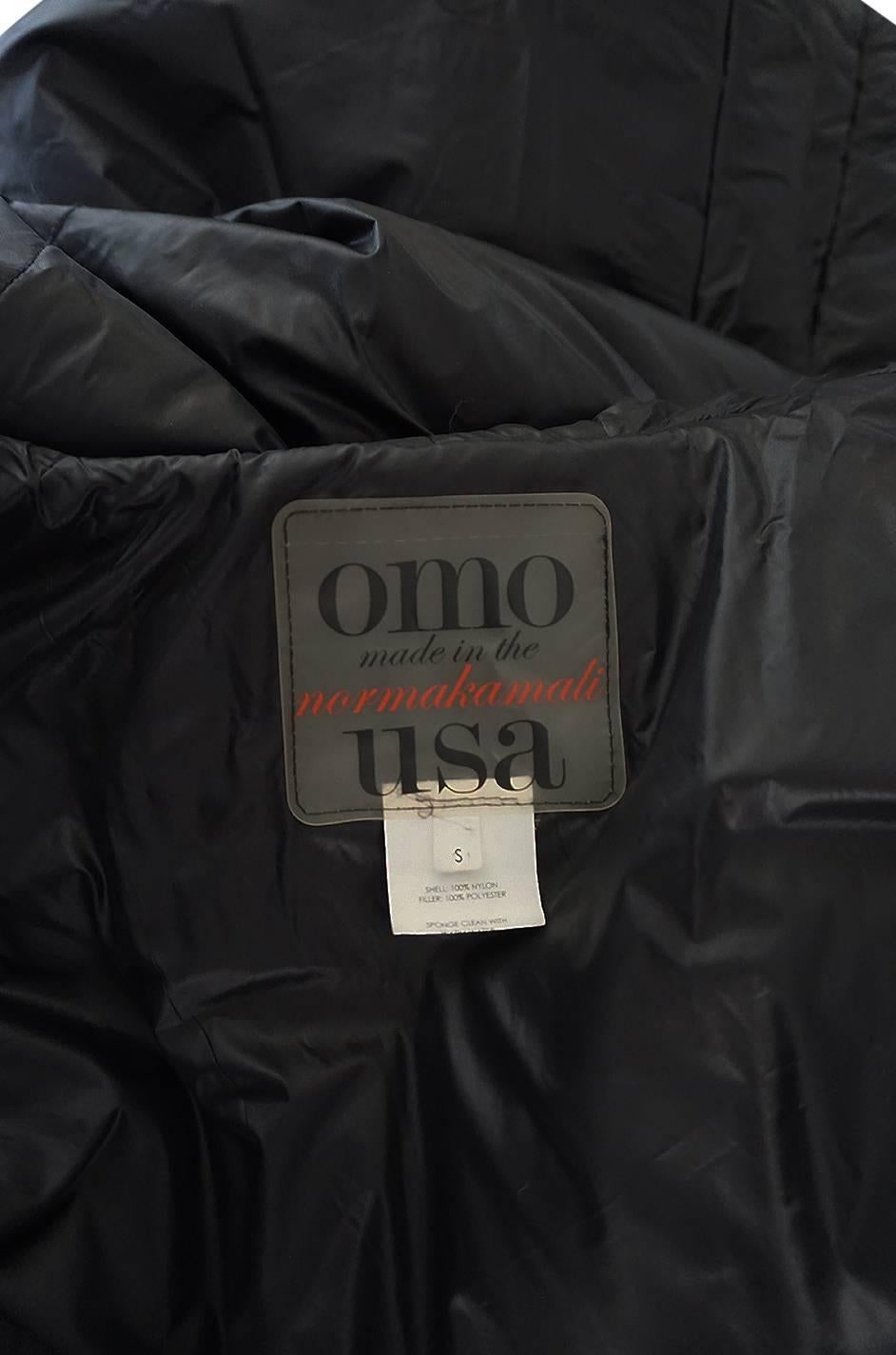 1980s OMO Norma Kamali Black Sleeping Bag Coat with Hood 1