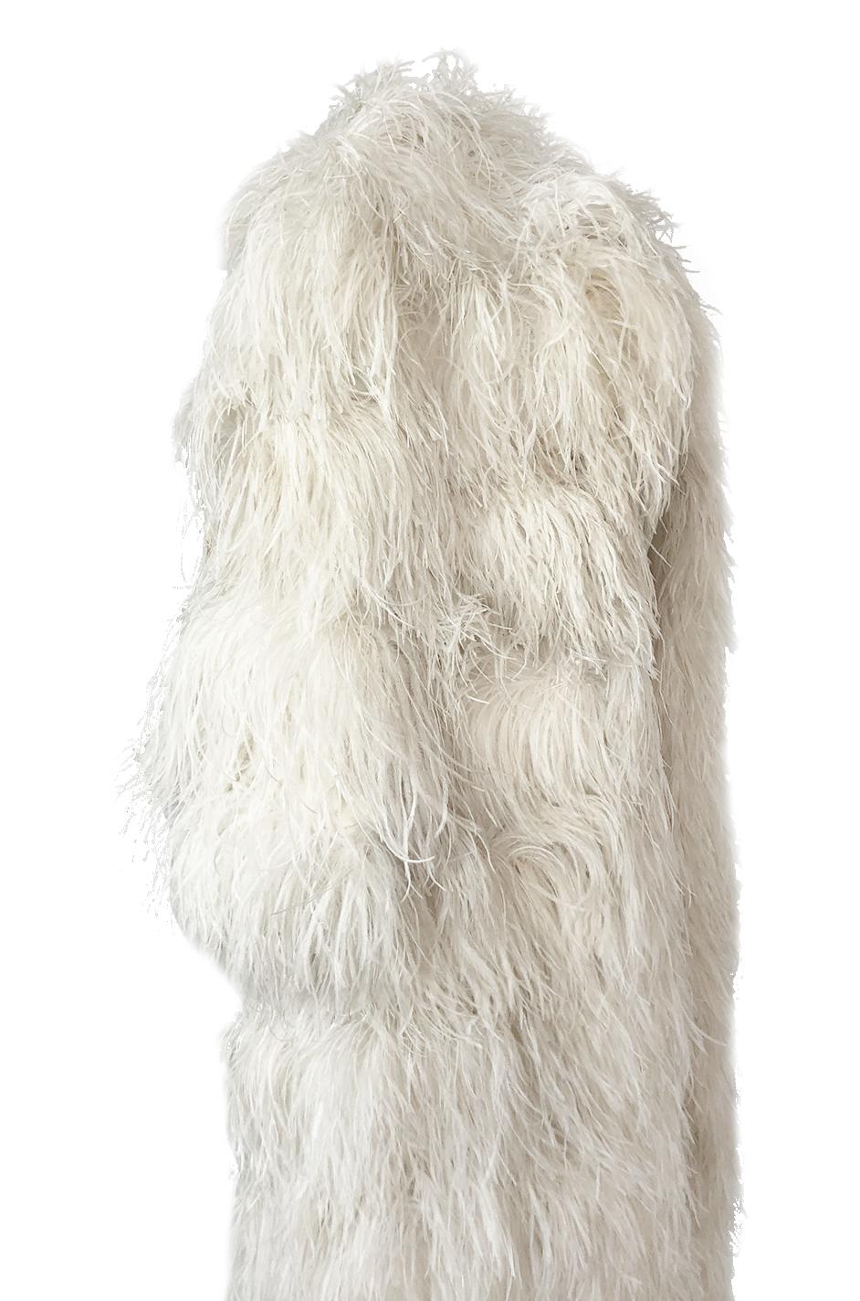1960s Michael Novarese Ostrich Feather Full Length Maxi Coat 2
