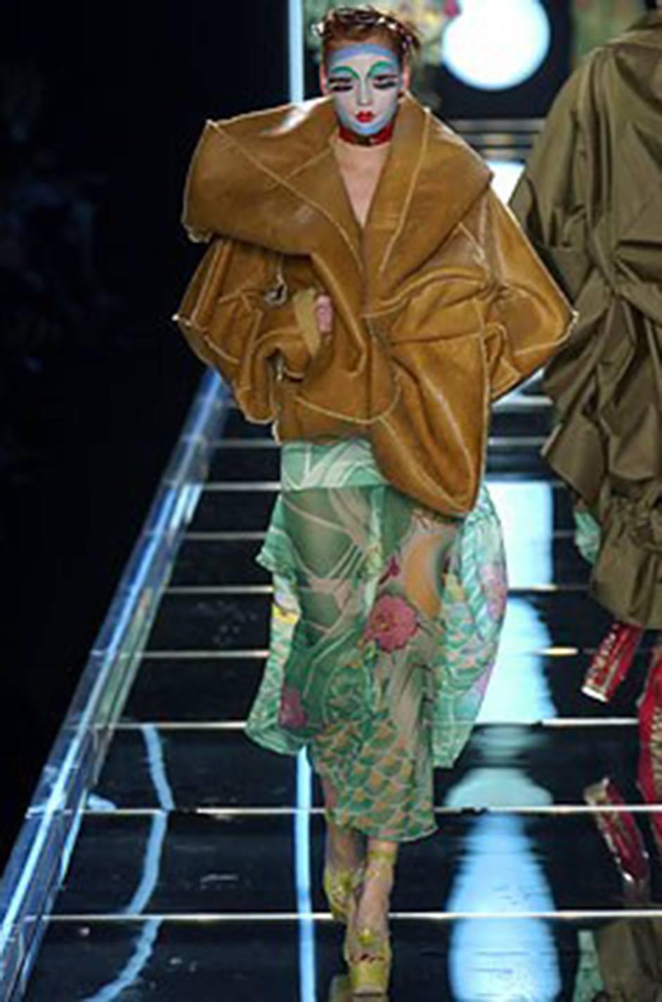 Fall 2003 Runway Galliano for Christian Dior Silk Top & Skirt 2
