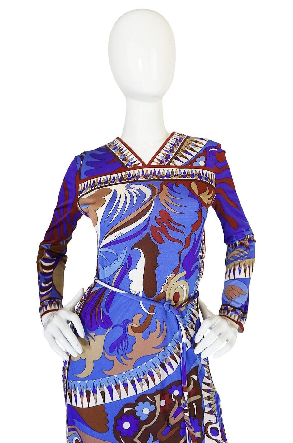 Women's 1960s Emilio Pucci Brilliant Printed Silk Jersey Dress