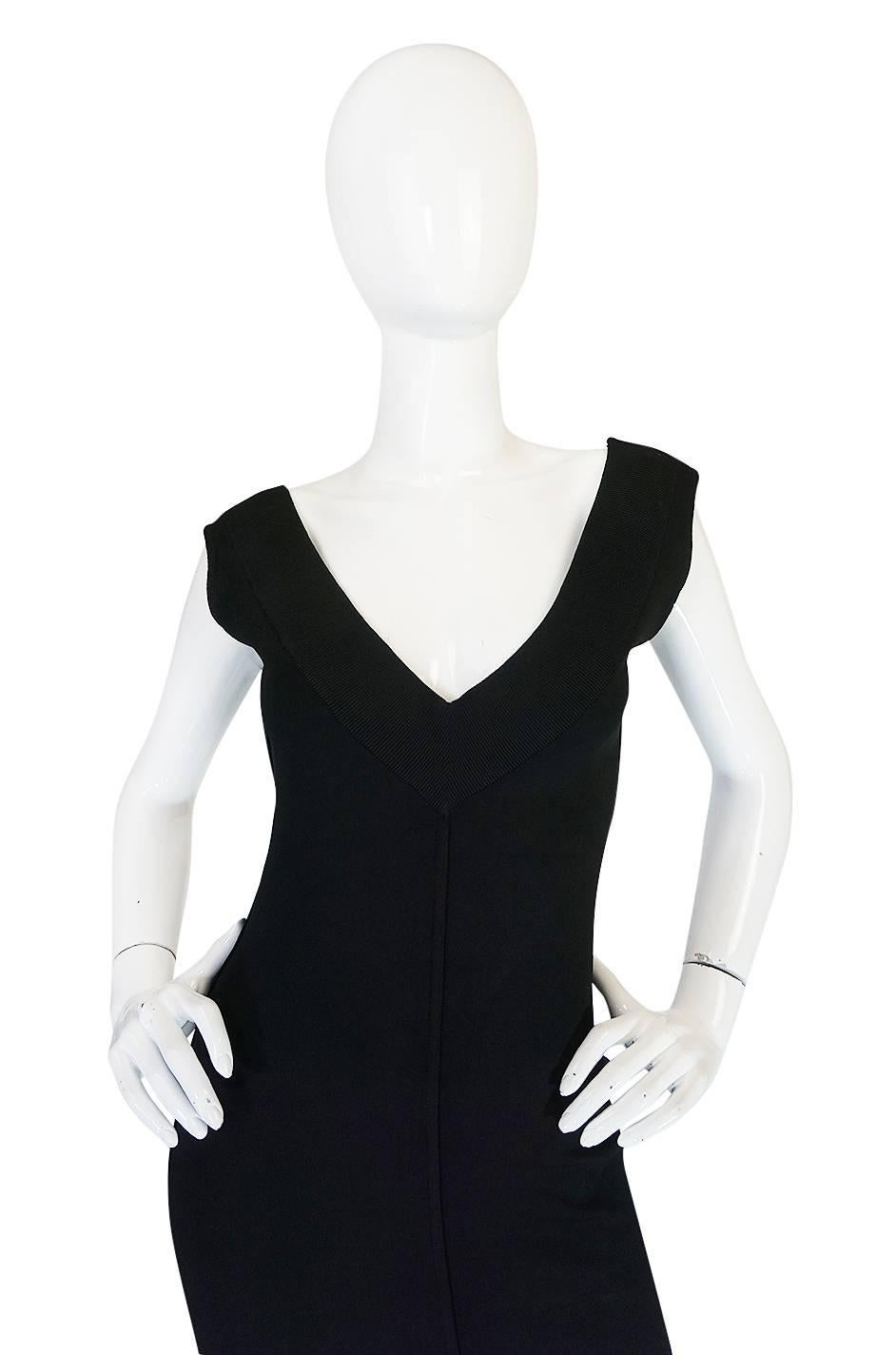 Spring 1990 Collection Azzedine Alaia Backless Fishtail Dress In Excellent Condition In Rockwood, ON