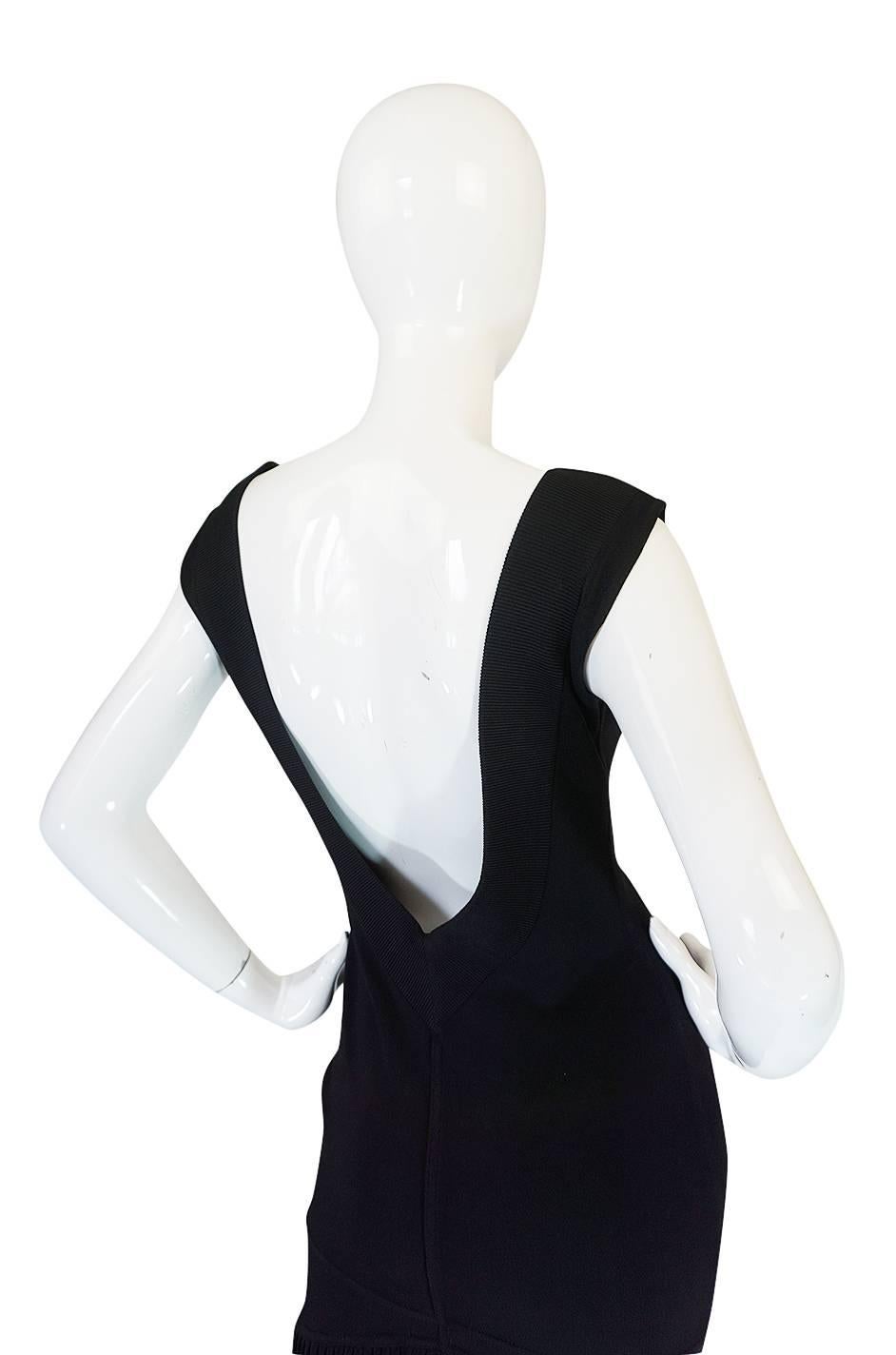 Women's Spring 1990 Collection Azzedine Alaia Backless Fishtail Dress