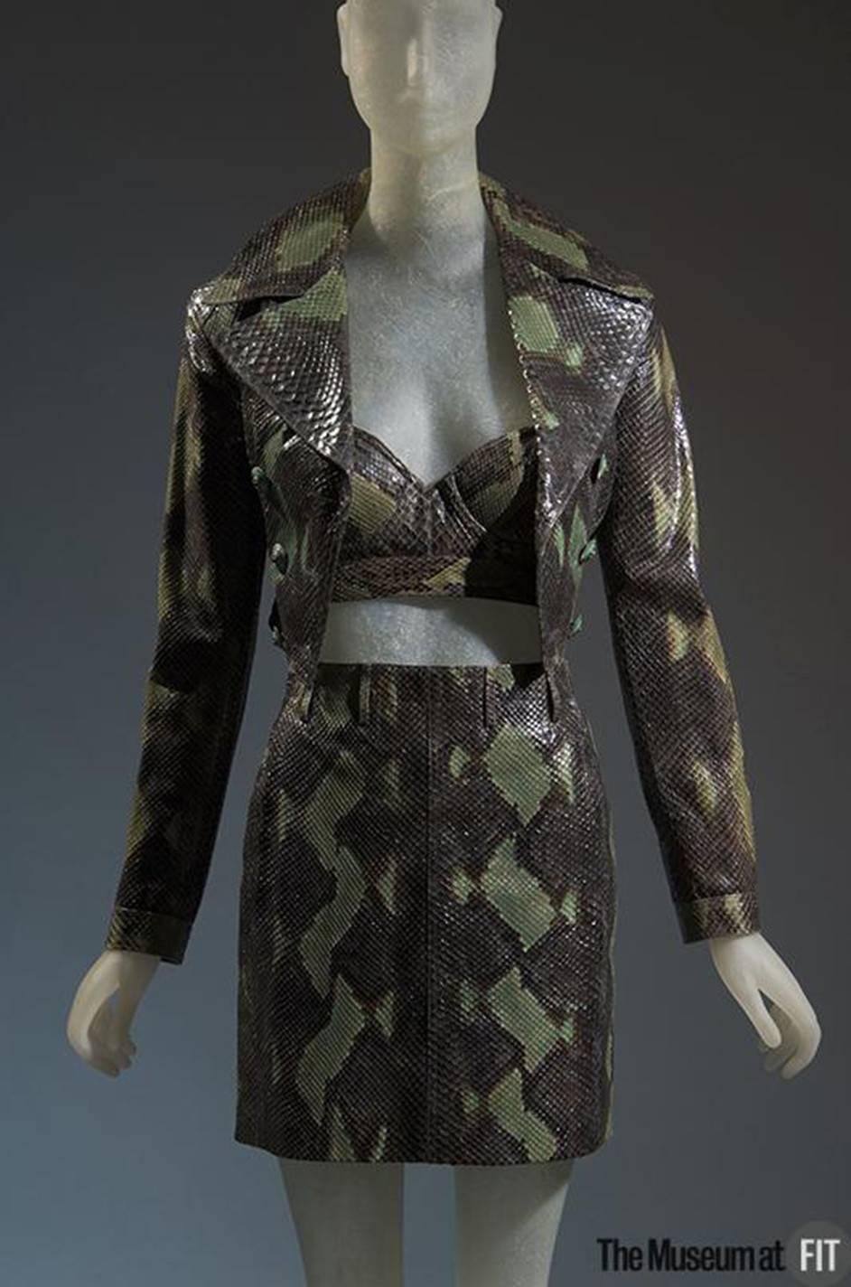 1991 Museum Held Alaia Exotic Python Skin Biker Jacket 4