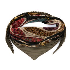 A Rare Hermes Vintage Silk 'Plisse' Scarf - 'Festival' by Henry d'Origny