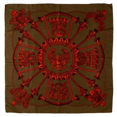 A Fine Vintage Hermes Silk Scarf  'Scarabees' by Caty Latham