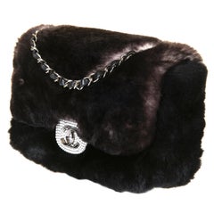 Stunning Chanel Runway 26cm 'Orylag' Fur Bag with Freshwater Pearl Clasp
