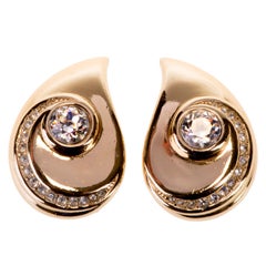 A Pair of  Vintage 'Tear-Drop' Earrings by Christian Dior