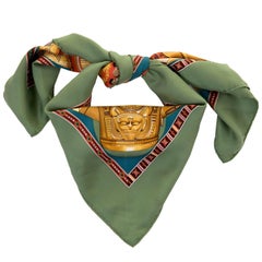 Pristine Hermes Silk Scarf 'Au son du Tam Tam' by Laurence Bourthoumieux