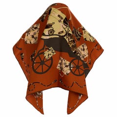 Pristine Hermes Silk Scarf 'Kelly en Caleche' by Cyrille Diatkine