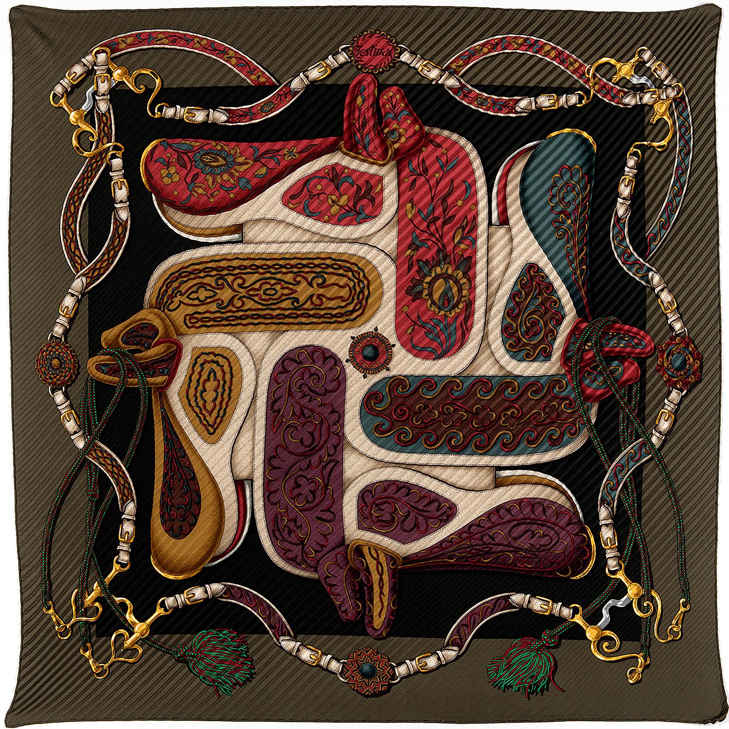 hermes plisse scarf