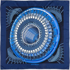 Stunning Hermes Silk Scarf  'Alternateur' by Pierre Peron
