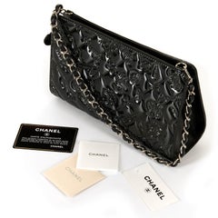 A Rare Pristine Chanel Black Patent Leather 'Lucky Charms' Evening Bag