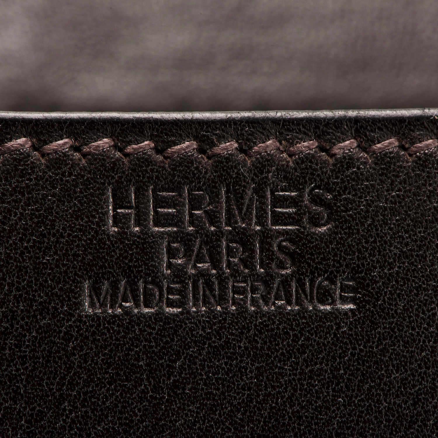 Tres Chic Limited Edition Hermes 23cm Ebene Box Leather Constance Shoulder Bag 2